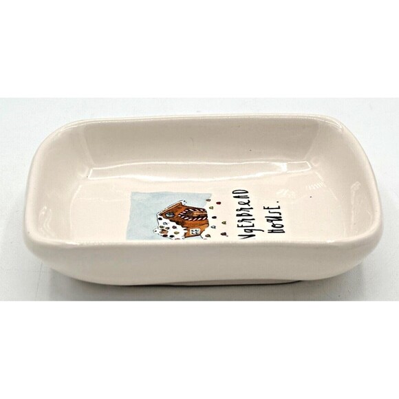 Rae Dunn by Magenta Gingerbread House Snack Plate Replacement Small Ceramic Dish - Picture 4 of 7